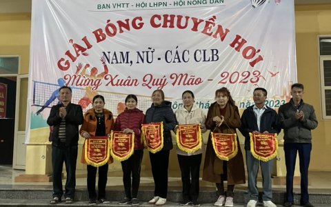 Xã An Nông tổ chức giải bóng chuyền hơi Mừng Đảng-Mừng Xuân Quý Mão 2023